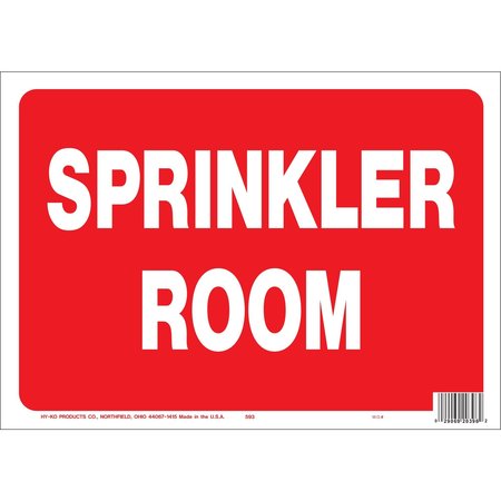 HY-KO Sprinkler Room Sign 10" x 14", 5PK A20396